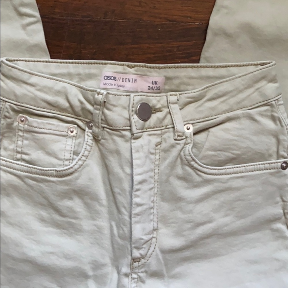 ASOS HIGH RISE SAGE MINT JEAN - Picture 2 of 6